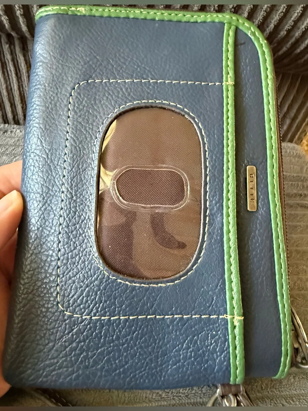 Relic Purple and Green Butterfly Wristlet Wallet Leather Fall